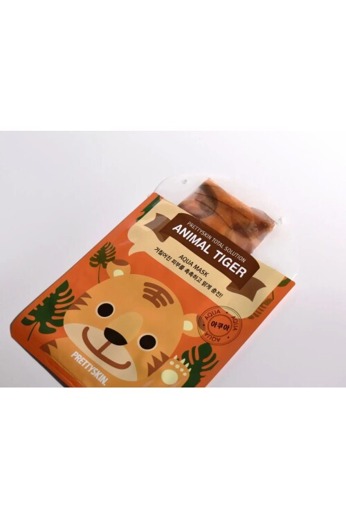 PS PRETTYSKIN Animal Tiger Aqua Mask & Animal Cat Anti-Wrinkle Mask 6lı Set 25g