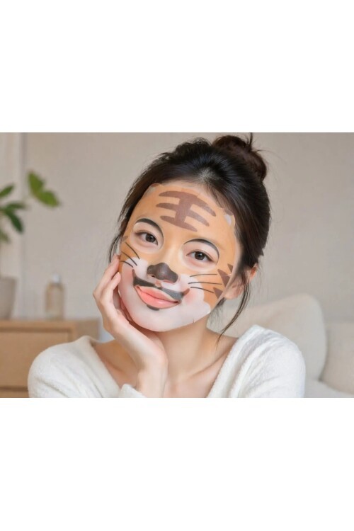 PS PRETTYSKIN Animal Tiger Aqua Mask & Animal Cat Anti-Wrinkle Mask 6lı Set 25g
