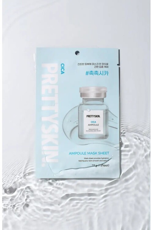 PS PRETTYSKIN Cica Ampoule Mask Sheet 23g& PS PRETTYSKIN Hyaluronic Acid Ampoule Mask Sheet 23g  10LU SET