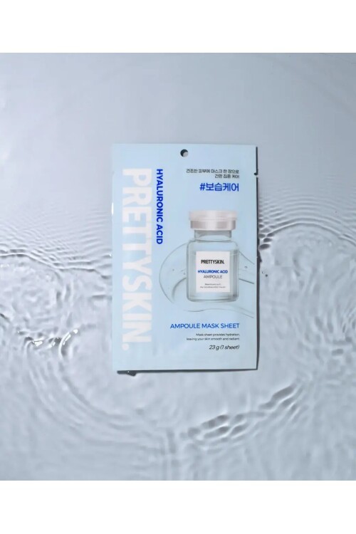 PS PRETTYSKIN Hyaluronic Acid Ampoule Mask Sheet 23g | Yoğun Nemlendirici Kağıt Yüz Maskesi 5li Set