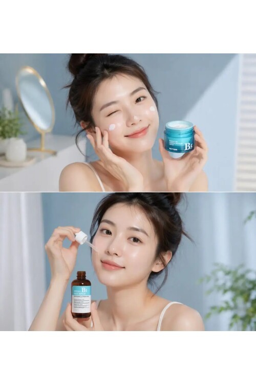 PS PRETTYSKIN Hydra B5 Derma Repair Cream & B5 Max Serum & B5 Oil Control Sun Cream SPF50+